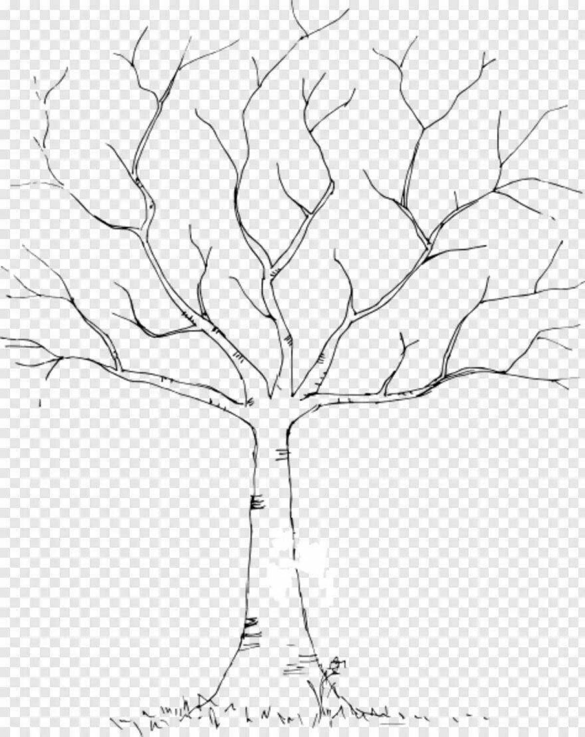 Великолепный рисунок раскидистого дерева