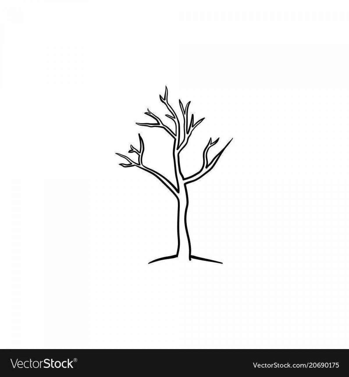 Раскраска славного раскидистого дерева