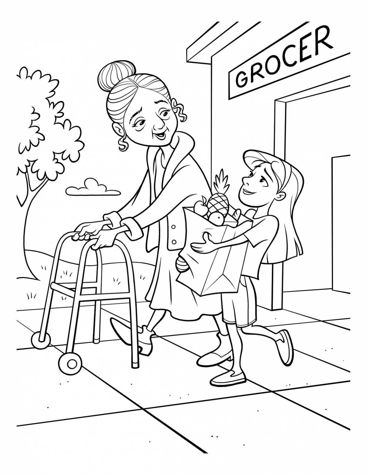 Glorious kindness coloring page