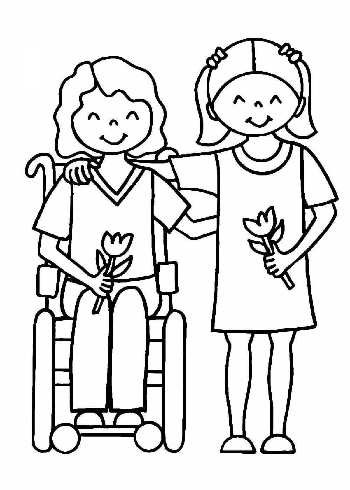 Brilliant kindness coloring page