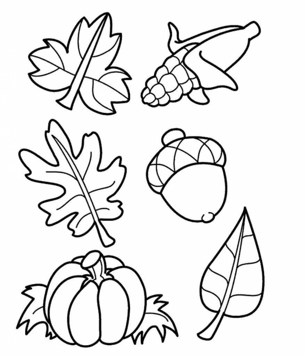 Fantastic autumn coloring book for 3-4 year olds
