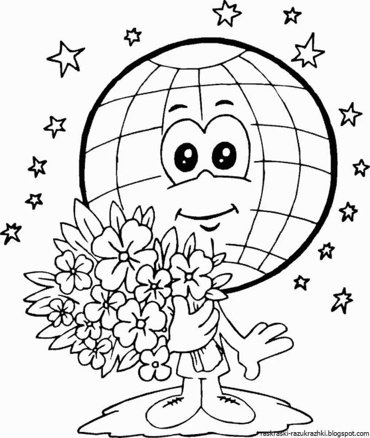 Exalting peace on earth coloring page