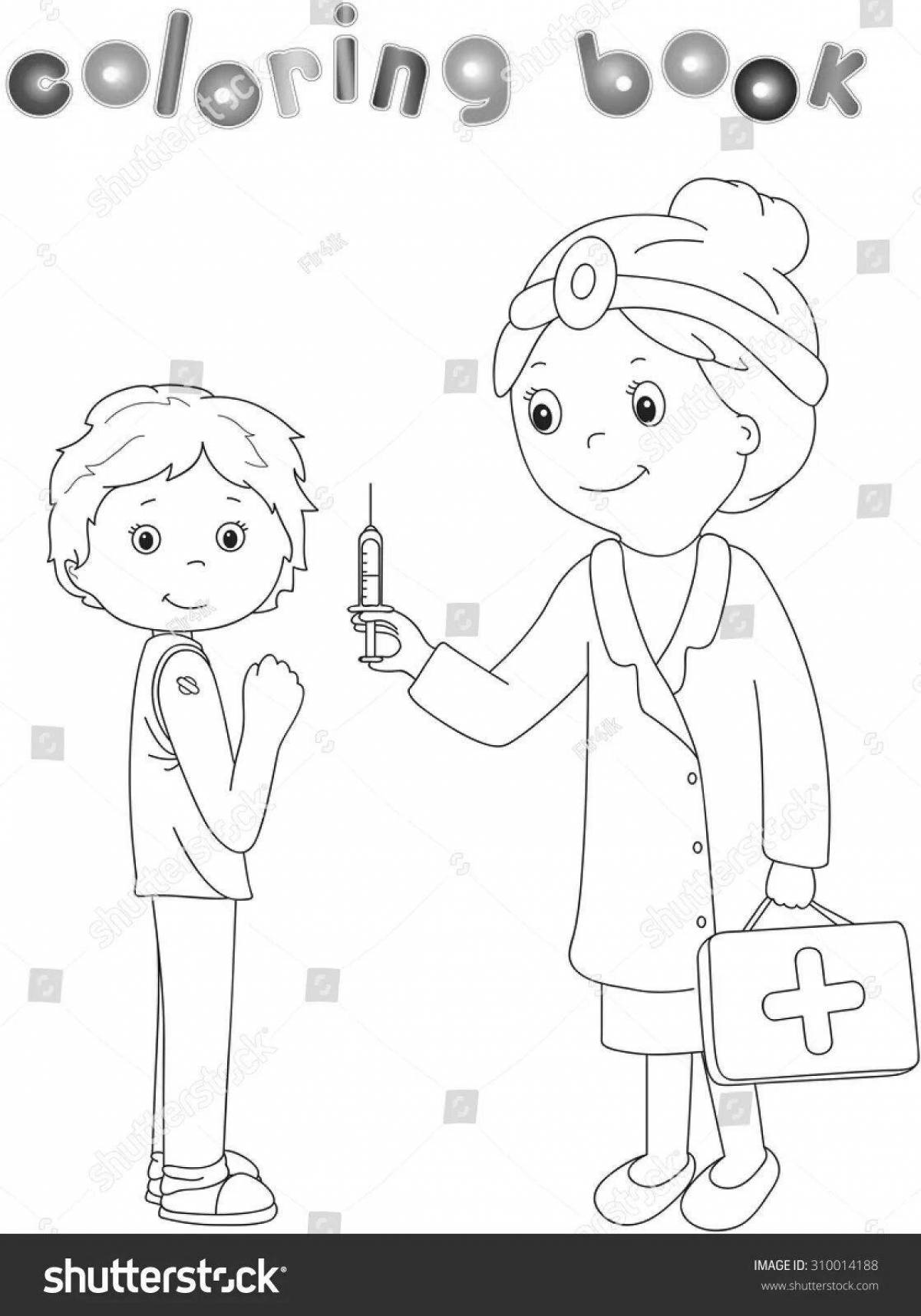 Fun coloring book prevention of influenza and SARS