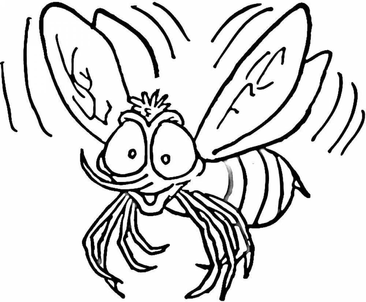 Crazy coloring of flies for 3-4 year olds