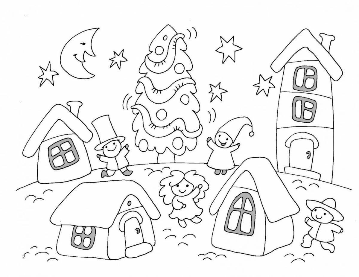 A fun Christmas coloring book for 5 year olds