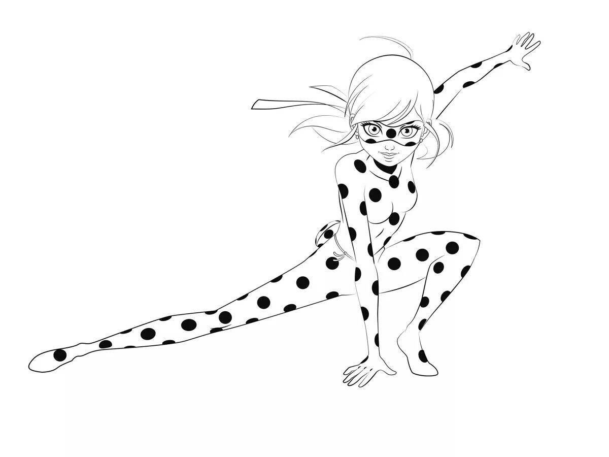 Bright lady bug and super cat drawing