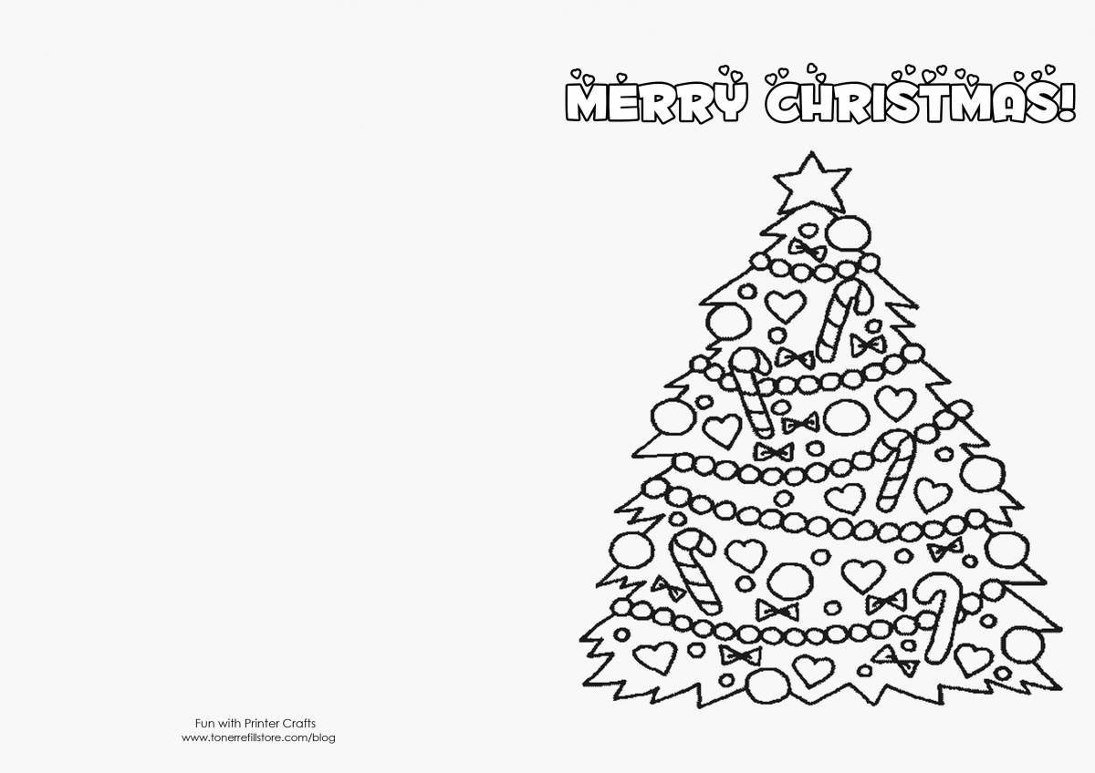 Great merry christmas and happy new year coloring book