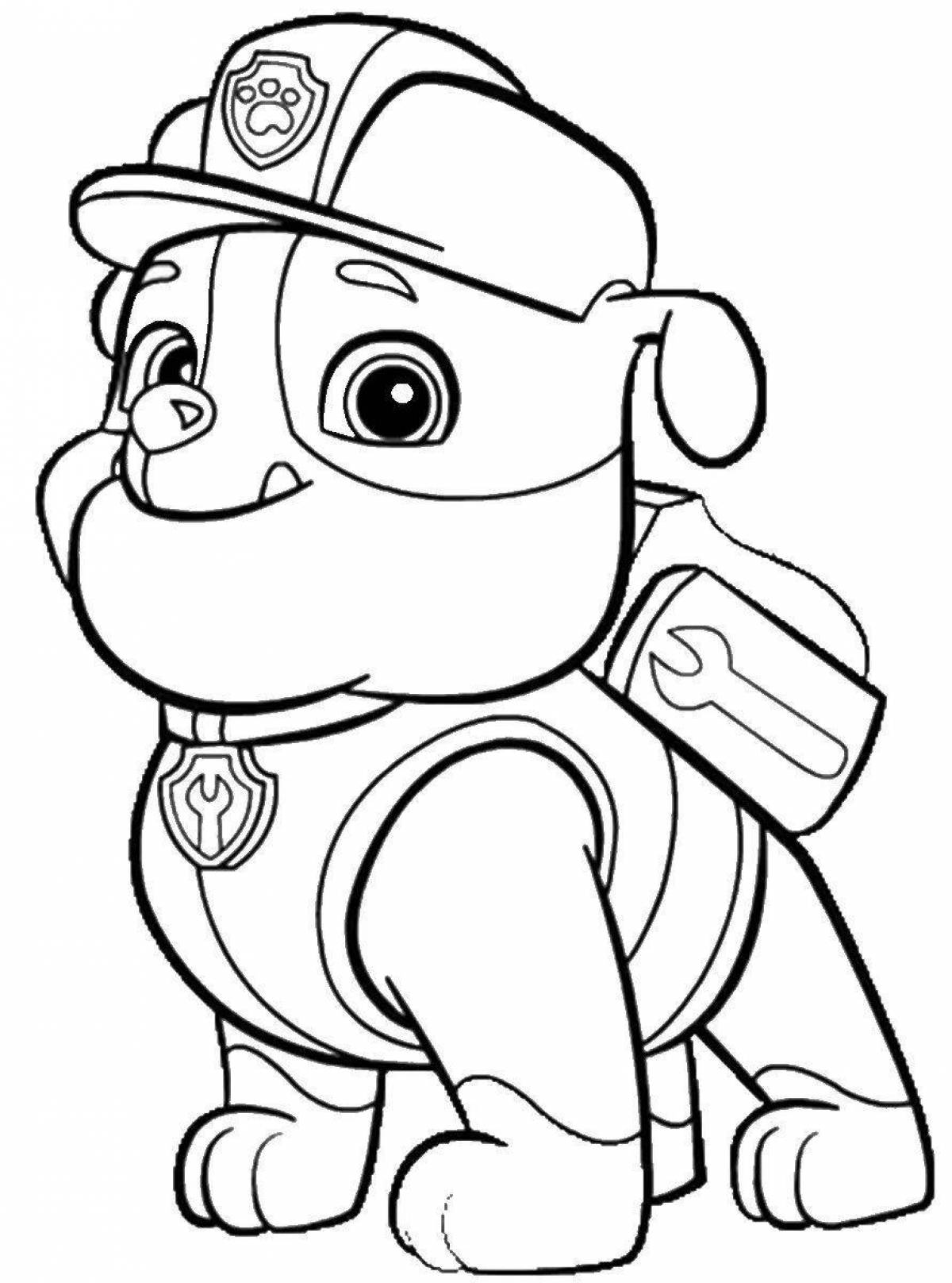 Colour-bright paw patrol coloring book for children 5 years old
