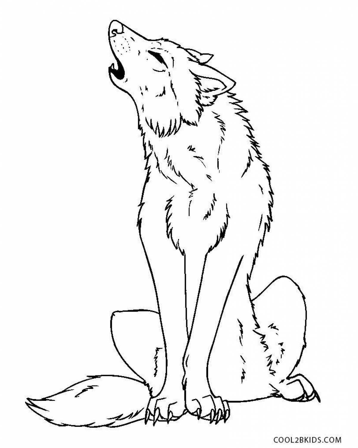 Adventurous wolf coloring book
