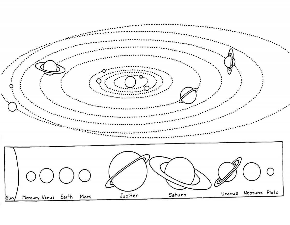 раскраска планеты солнечной системы для детей