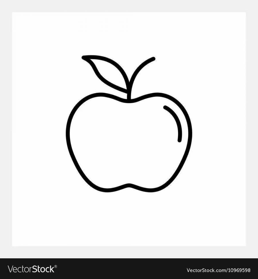 Яблоко контур иконка