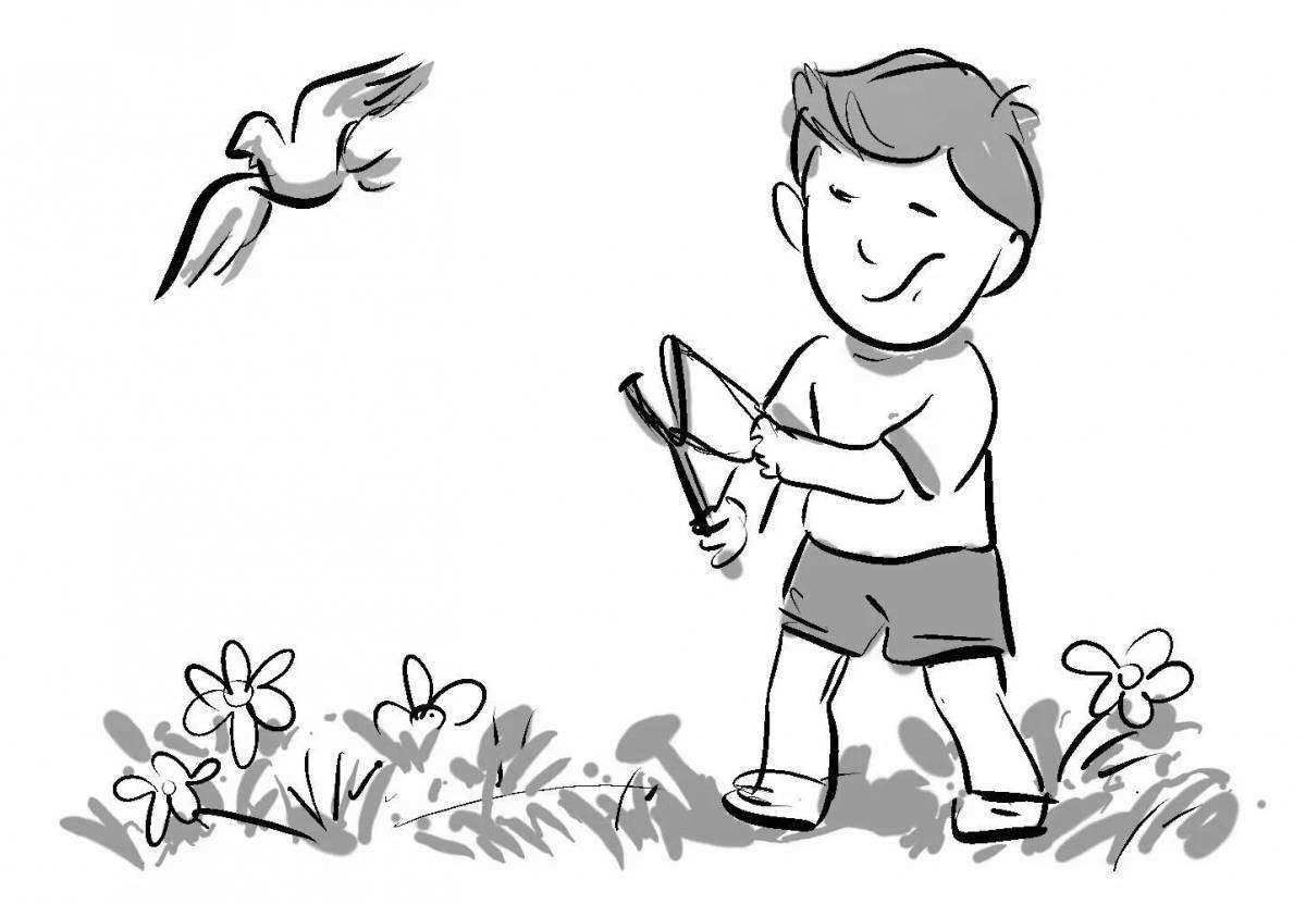 Photo A fun coloring book of good and bad deeds for teens