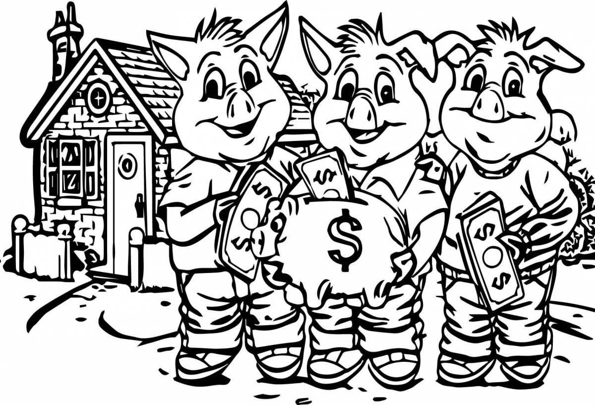 Creative financial literacy coloring pages for elementary school children