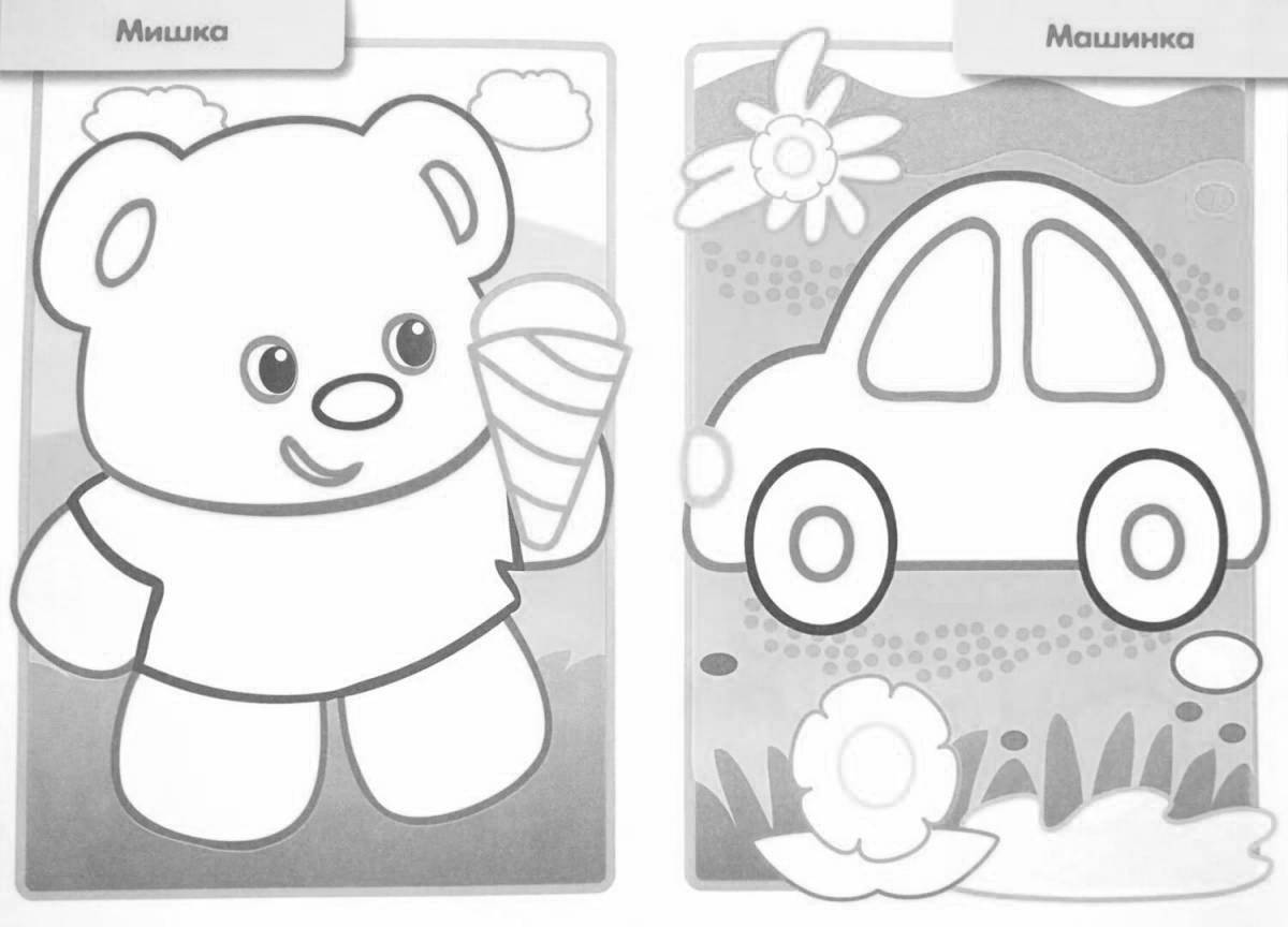 Adorable coloring book for 3 year olds