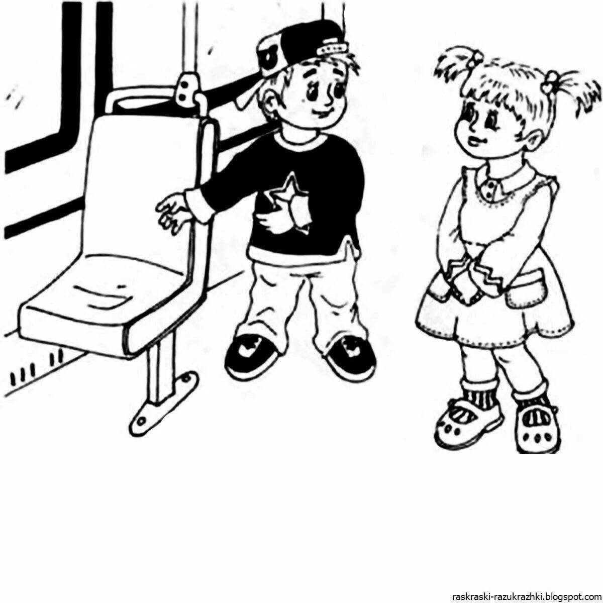 Funny school rules coloring page