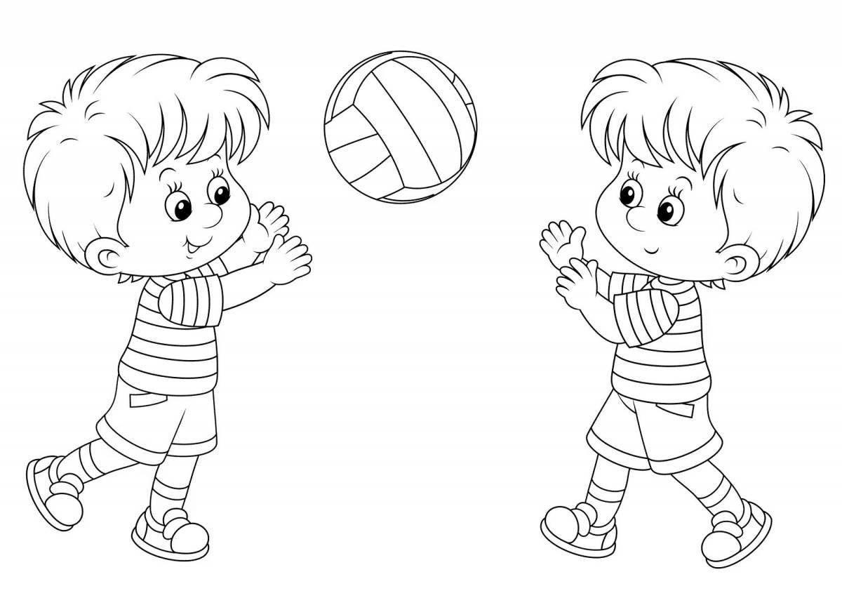 Creative sports coloring book for 4-5 year olds