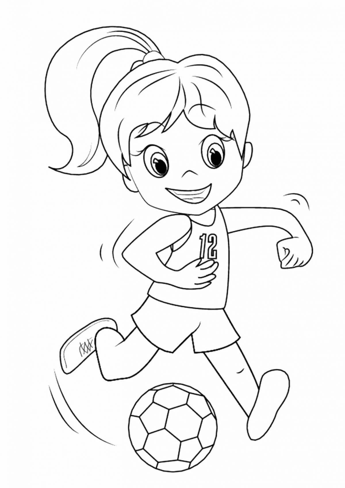 Glamorous sports coloring book for 4-5 year olds