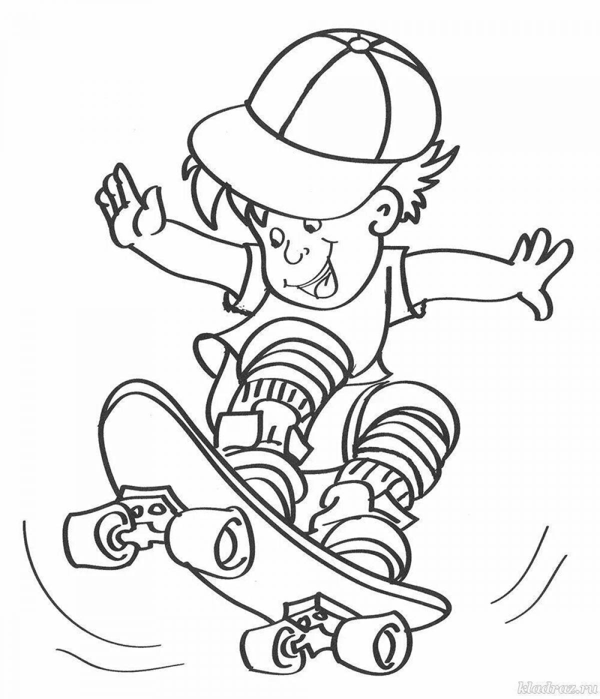 Inviting sports coloring book for 4-5 year olds