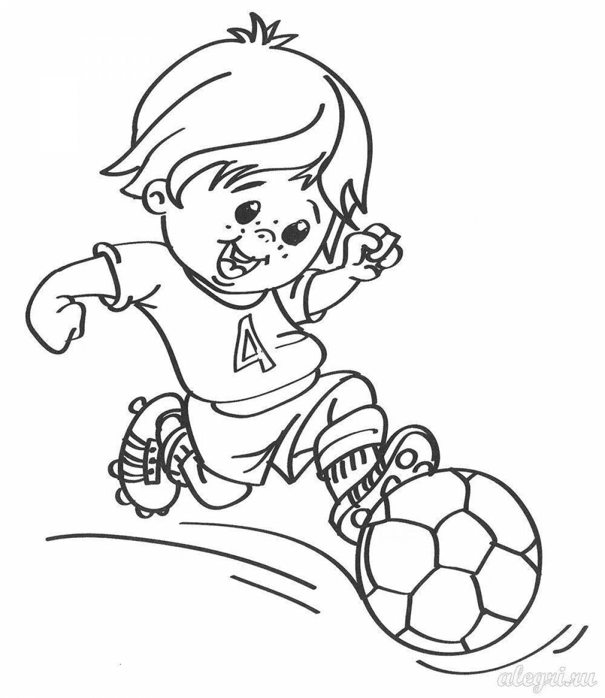 Exciting sports coloring book for 4-5 year olds