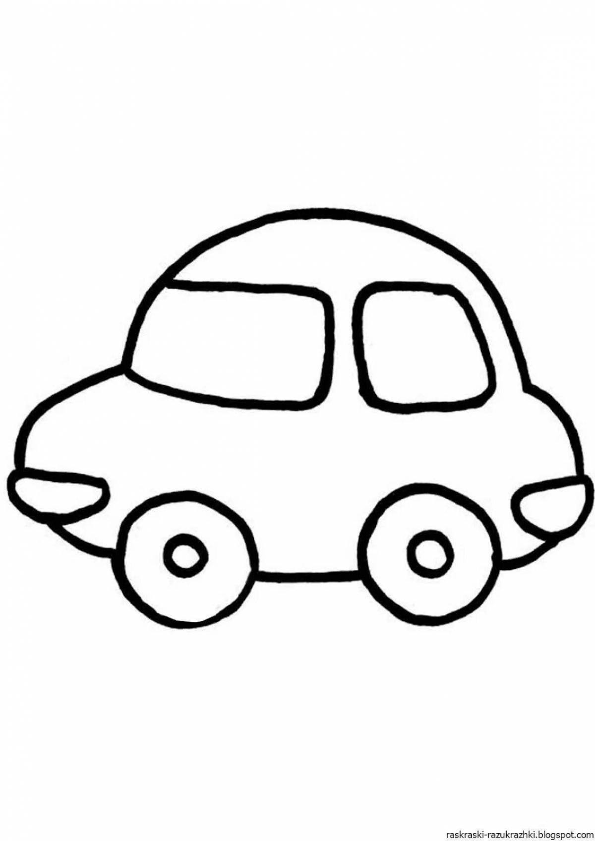Incredible cars coloring book for 2-3 year olds