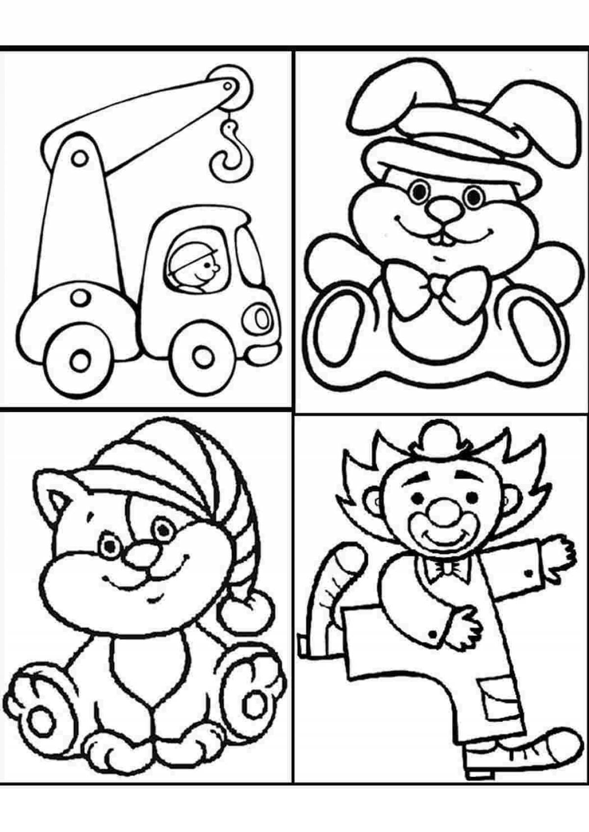 Colorful bright coloring page 2 for boys