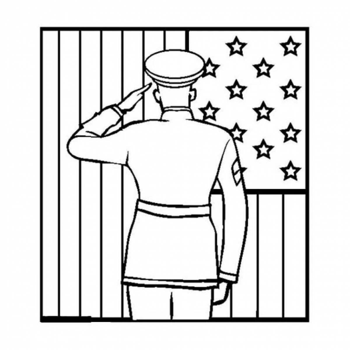 Coloring page indefatigable senior soldiers