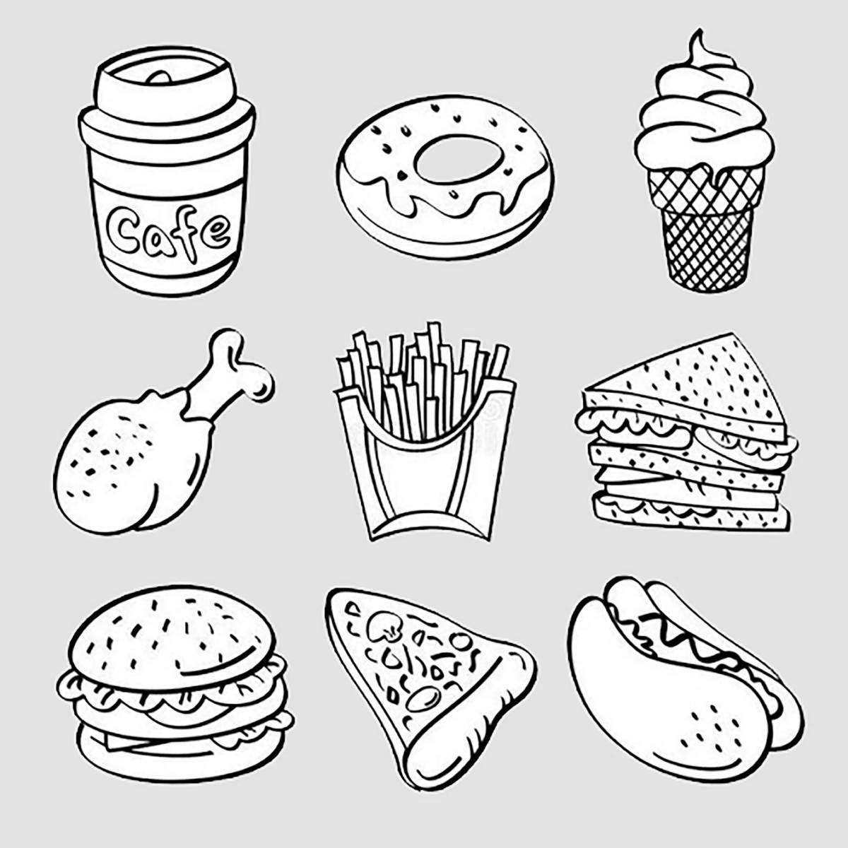 Healthy food coloring pages welcome