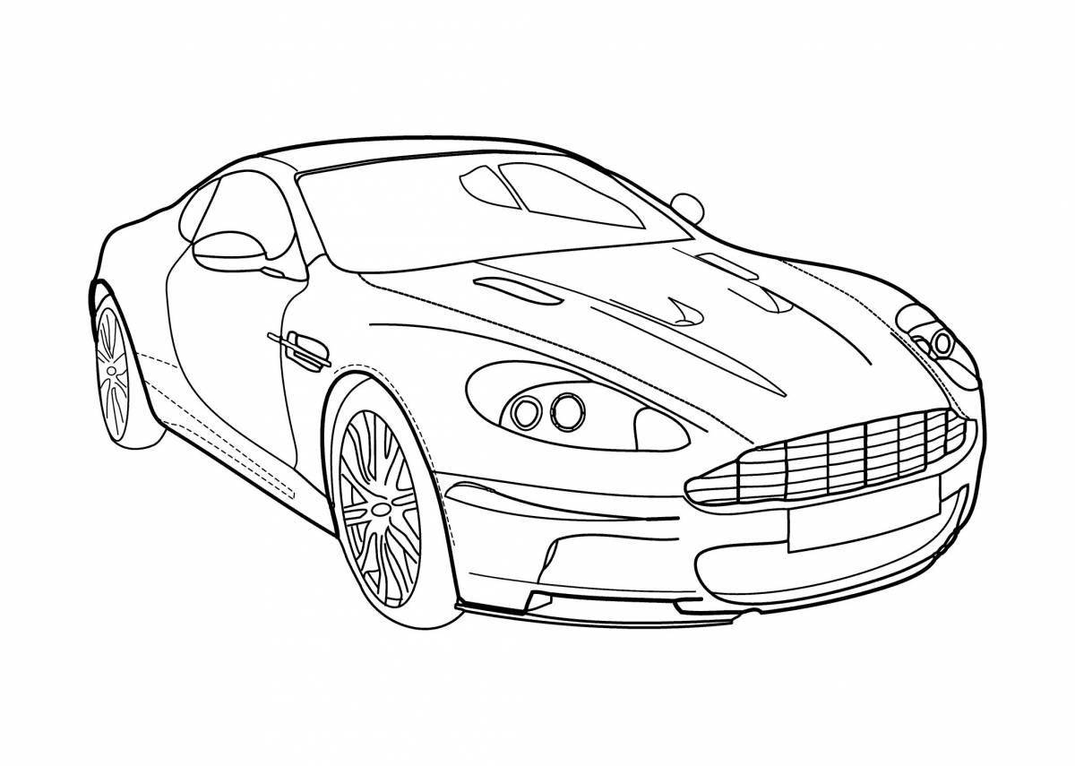 Coloring pages dazzling cars for boys 12 years old