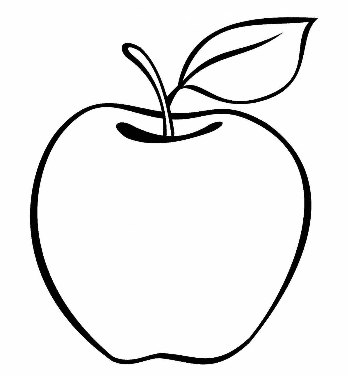 Яблоко раскраска