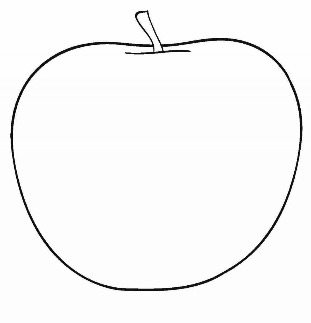 Clear apple coloring page