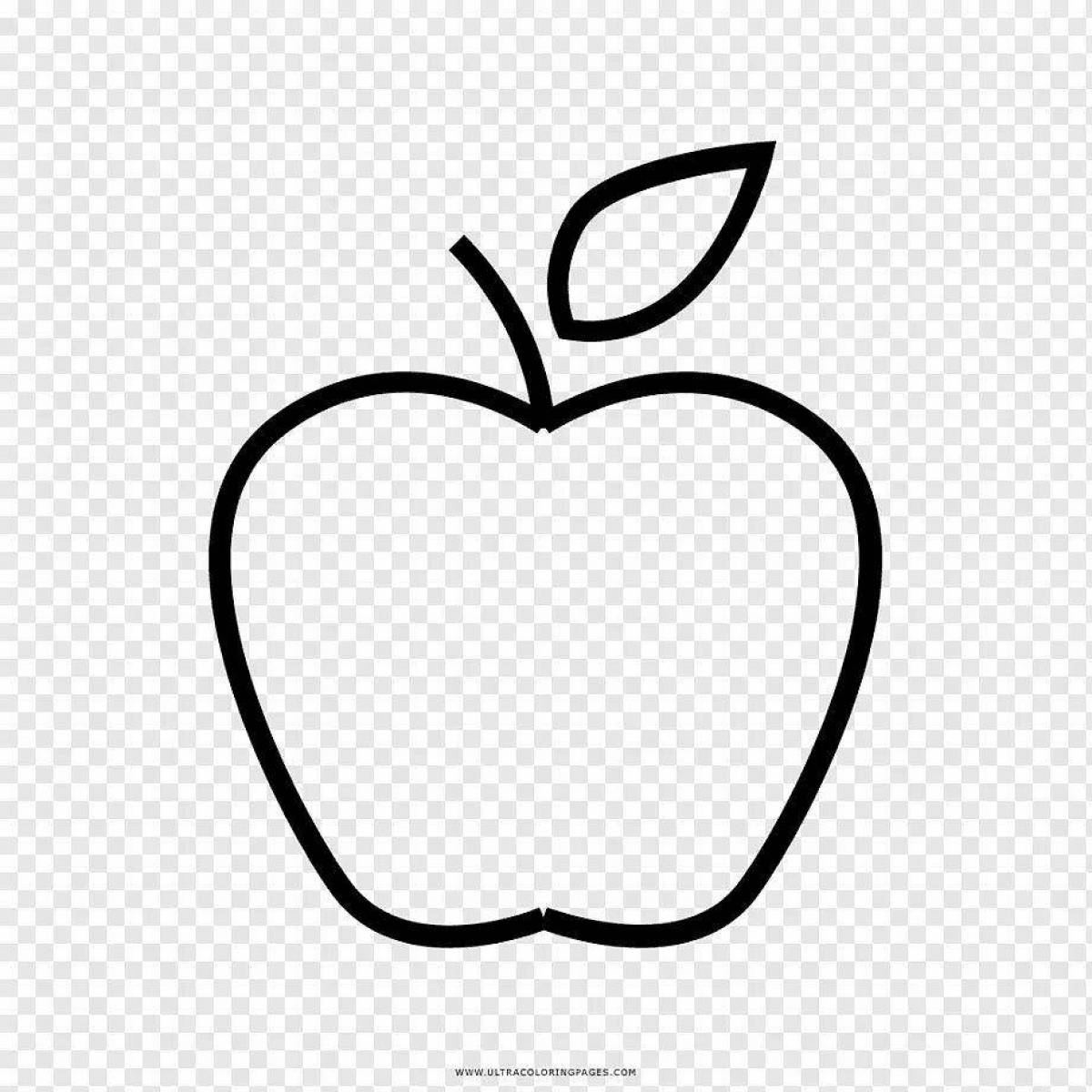 Анимированная страница раскраски apple