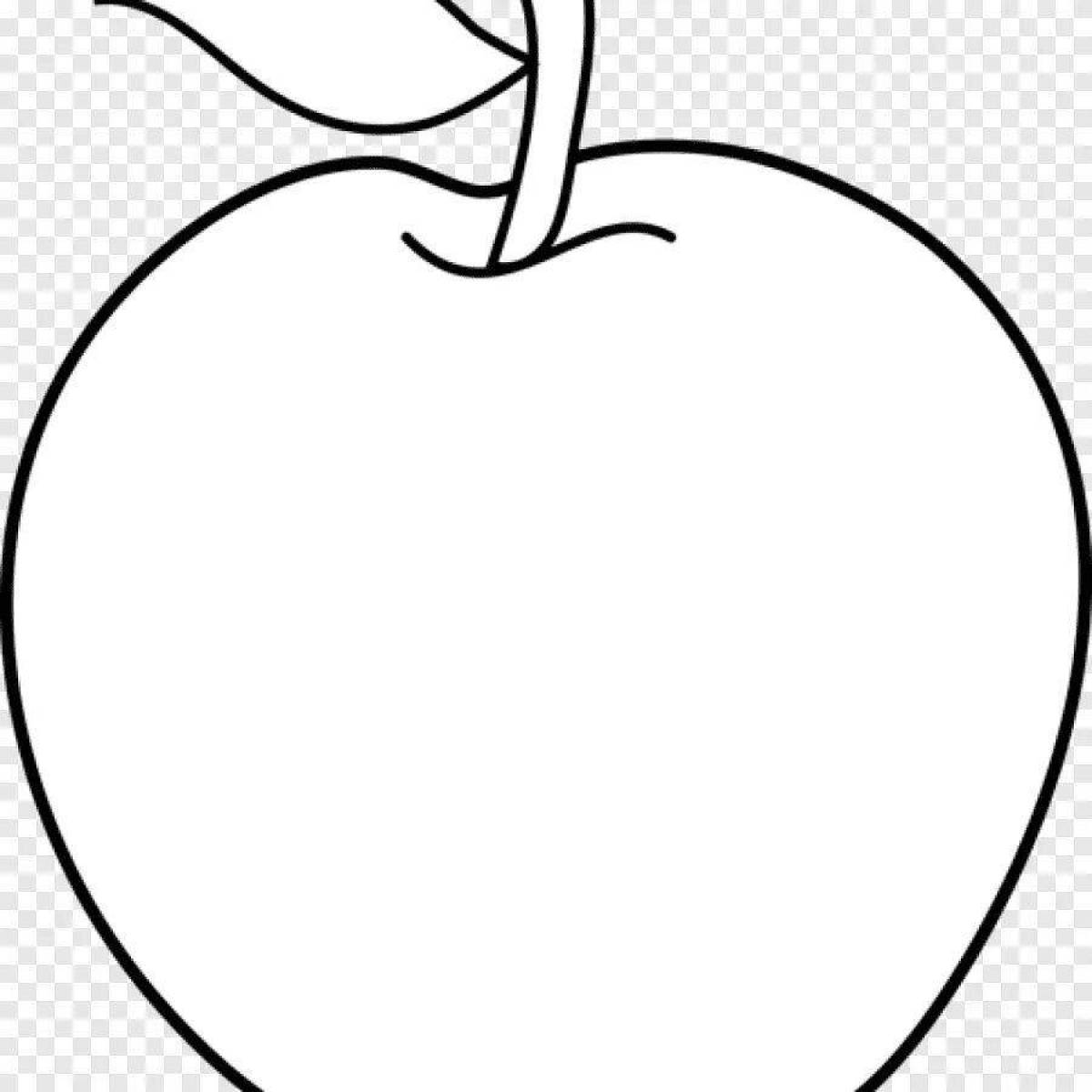 Привлекательная раскраска apple