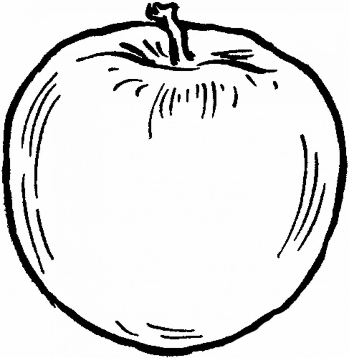 Magic apple coloring page