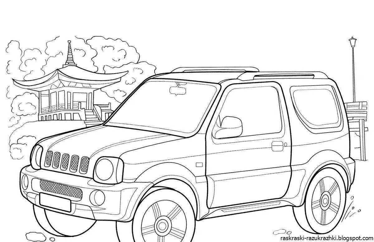 Exciting coloring pages with cars for 8 year old boys