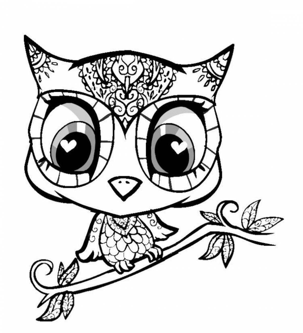Adorable coloring book for girls animals cute 9 years old