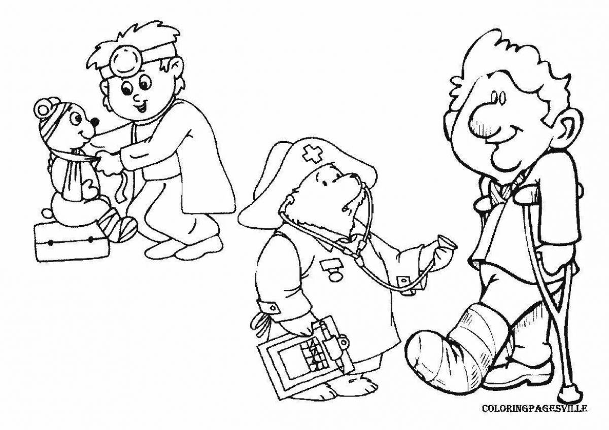 Work with me in bright colors in the middle group goal