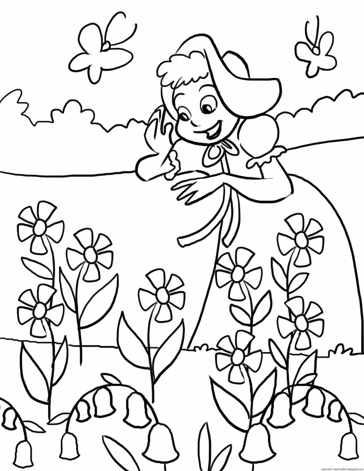 Live spring coloring for kids