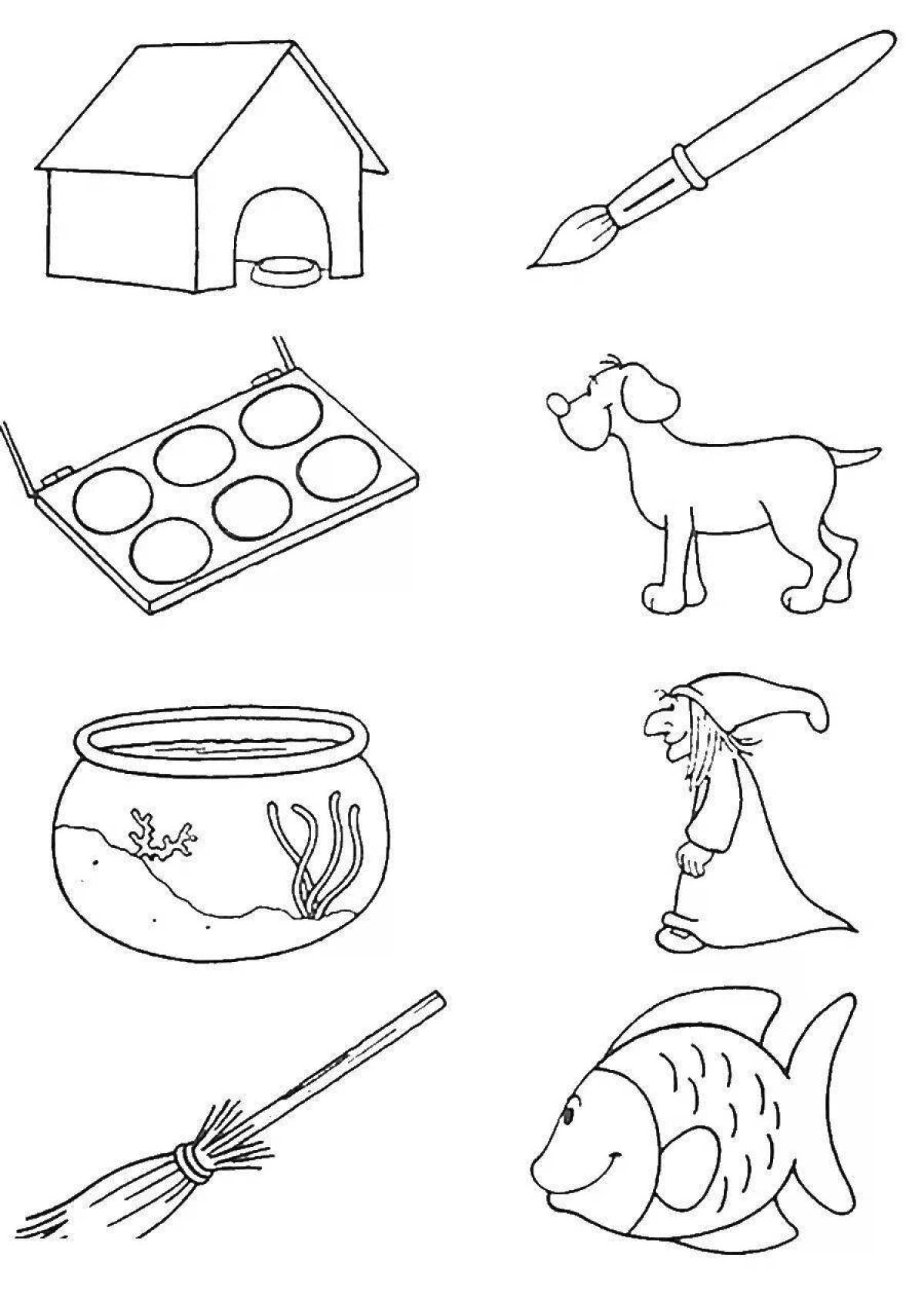 Innovative logical coloring book for 3-4 year olds