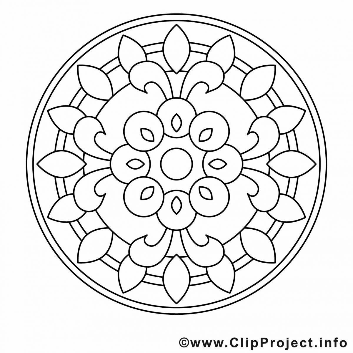Joyful coloring plate for children 4-5 years old