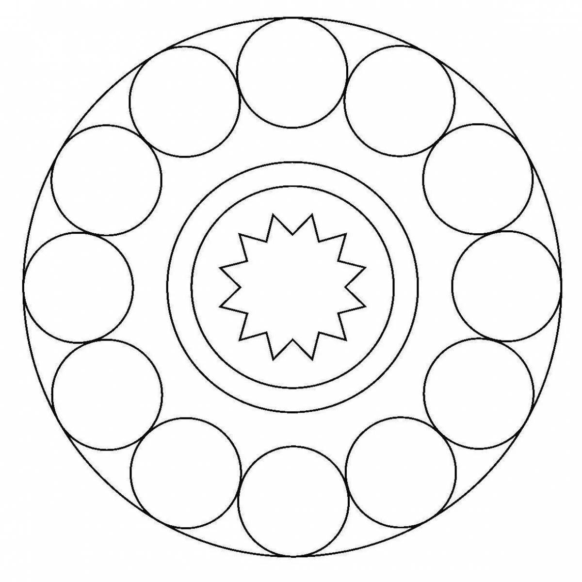 Photo Adorable coloring plate for 4-5 year olds