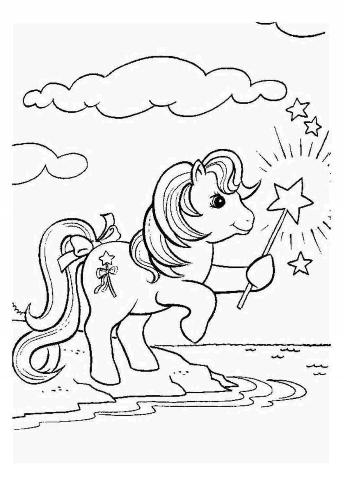 Shiny horse coloring pages