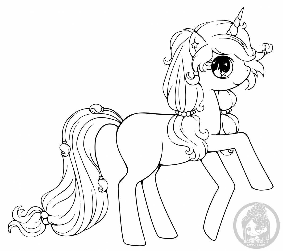 Fancy horse coloring pages