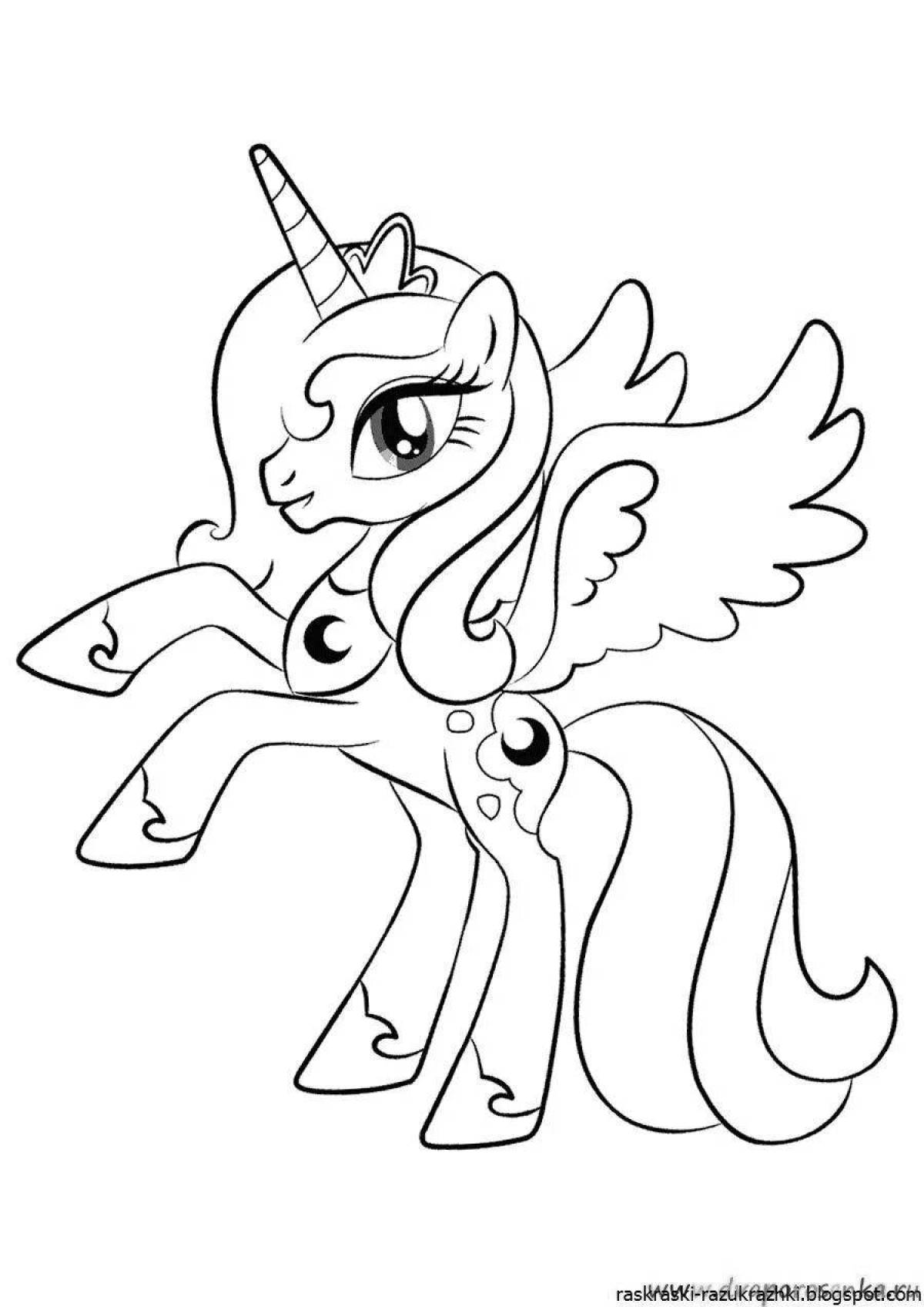 Happy horse coloring pages
