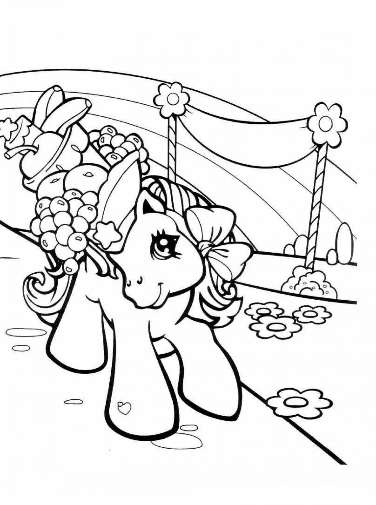 Glitter horse coloring pages