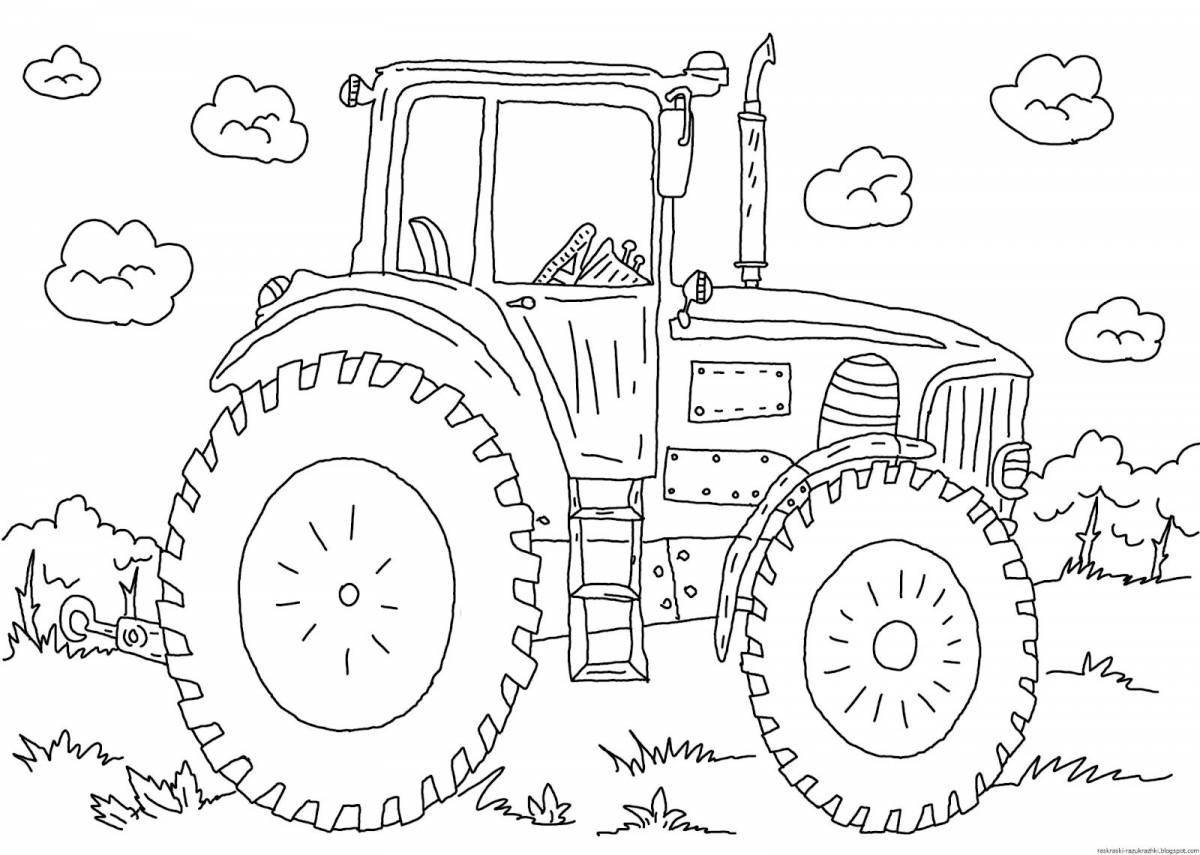 Сказочный трактор раскраски для детей 3-4 лет