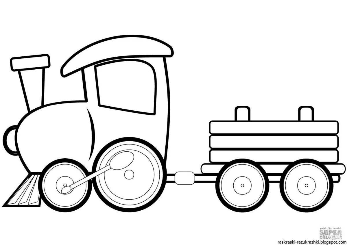 Раскраска «великолепный трактор» для детей 3-4 лет