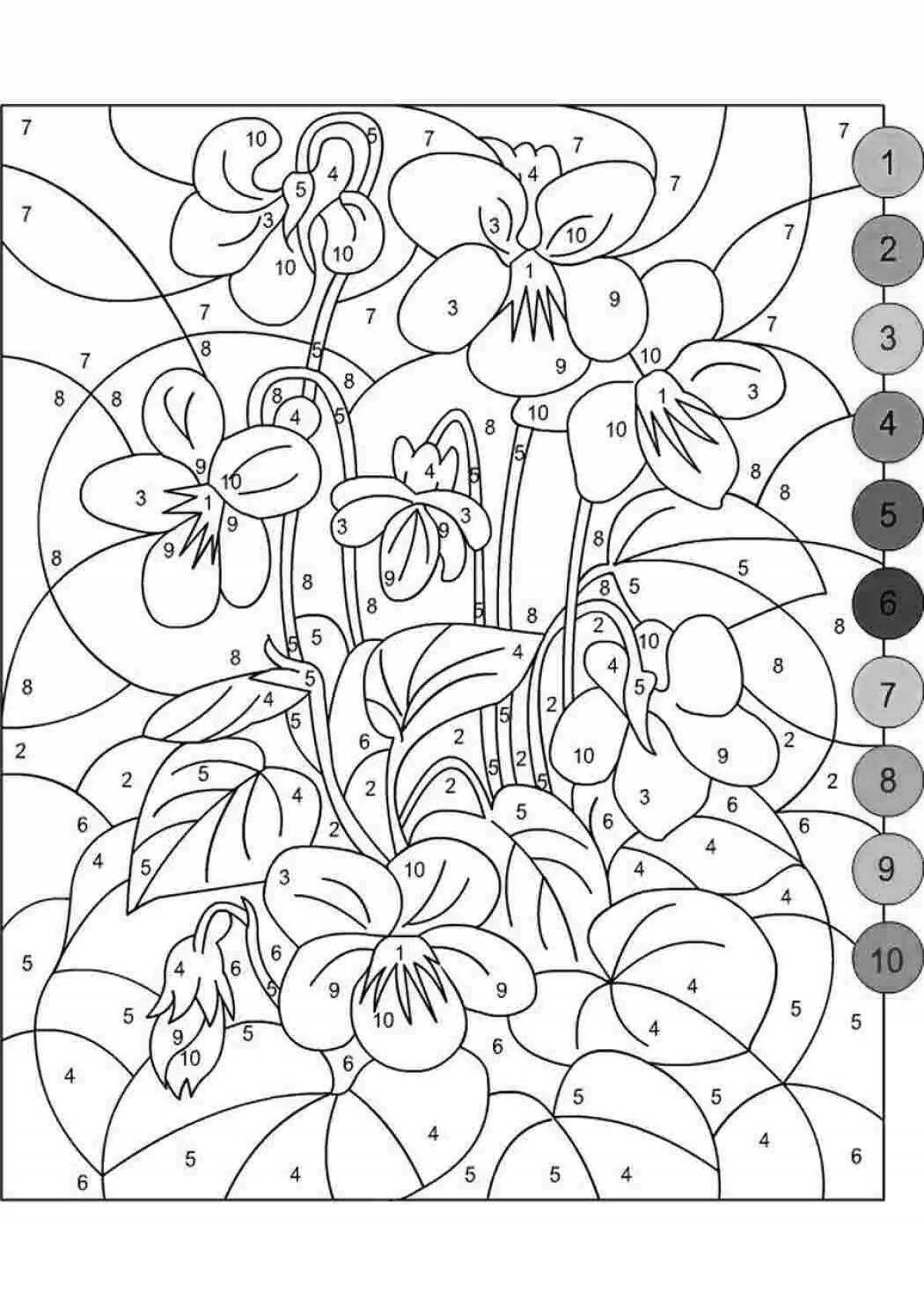 Joyful coloring by number for android for adults