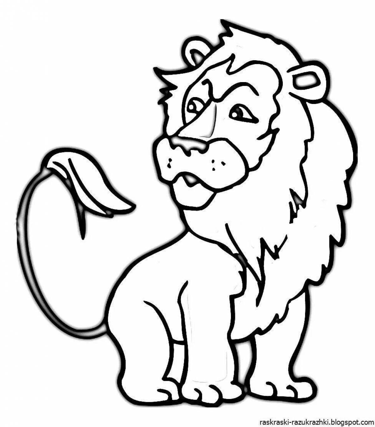 Photo Fun coloring animals of hot countries for children 4 years old