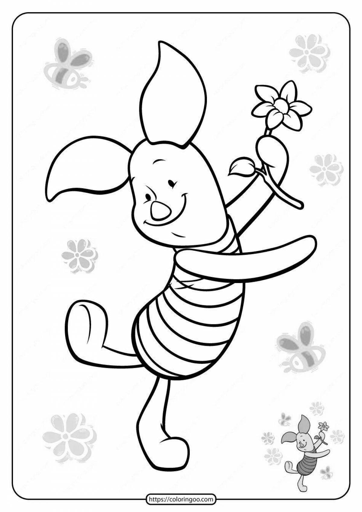 Innovative cartoon coloring book for 3-4 year olds