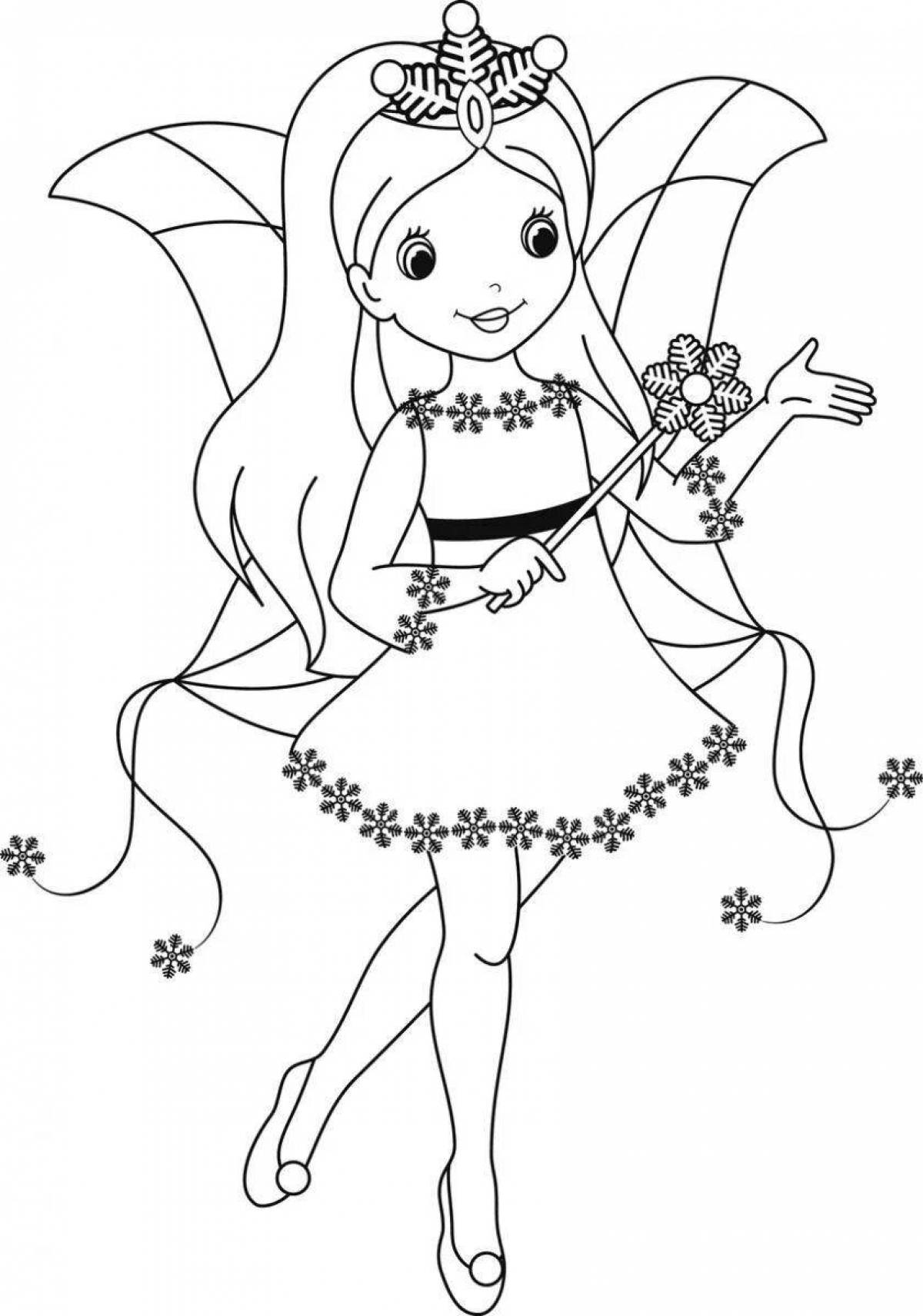 Charming fairy coloring book
